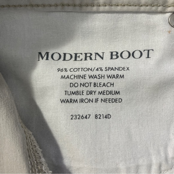 Ann Taylor denim pants Moderm boot Size 8 beige - Picture 13 of 16